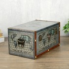 Шкатулка дерево кожзам перламутр "Вокруг света" 17х21х35 см - Фото 4