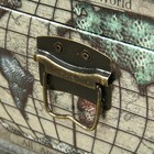 Шкатулка дерево кожзам перламутр "Вокруг света" 17х21х35 см - Фото 5