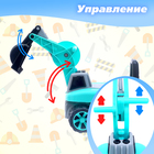 Толокар «Экскаватор», подвижный ковш, световые и звуковые эффекты, цвет зелёный - Фото 5