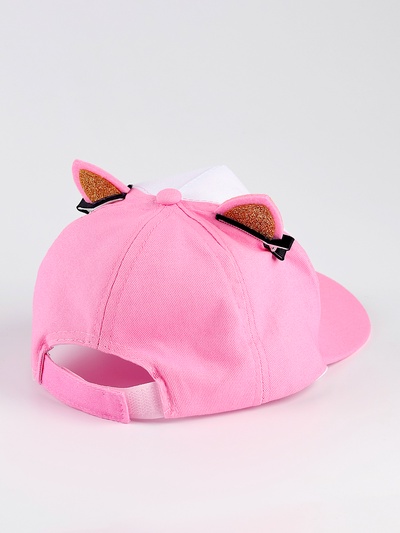 Кепка детская для девочки «Кошечка-красотка», с заколочками, р-р. 52-54, 5-7 лет