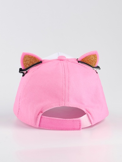 Кепка детская для девочки «Кошечка-красотка», с заколочками, р-р. 52-54, 5-7 лет