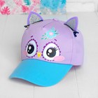 Кепка детская для девочки «Совунья», с заколочками, р-р. 52-54 см, 5-7 лет - Фото 2