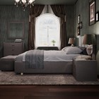 Кровать «Пантеон» без ПМ, 160×200 см, рогожка, цвет лунная пастель - Фото 3