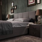 Кровать «Пантеон» без ПМ, 160×200 см, рогожка, цвет лунная пастель - Фото 5