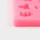 Силиконовый молд «Снежные», 11,8×7 см, цвет розовый - Фото 4