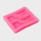 Молд «Плитка шоколада», силикон, 6,9×6 см, цвет розовый - фото 4277947