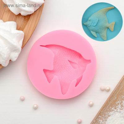 Молд для заливки «Рыба», силикон, d=7.7 см, МИКС