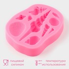 Молд для заливки Доляна «Большие ракушки», силикон, 10 ячеек, 9.4×7.5×1.5 см, розовый - Фото 2