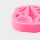 Молд для заливки Доляна «Большие ракушки», силикон, 10 ячеек, 9.4×7.5×1.5 см, розовый - Фото 4