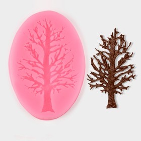Молд «Дерево», силикон, 8,2×6 см, цвет МИКС
