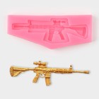 Силиконовый молд «Пистолет-пулемёт», 13,2×5,3 см, цвет МИКС - фото 8476384