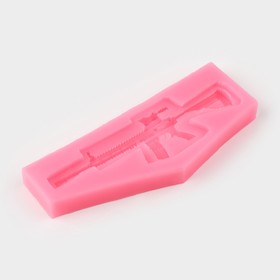 Молд для заливки «Автомат», силикон, 13.2?5.3 см, розовый (комплект 3 шт)