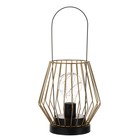 Ночник "Фонарь золотой" LED 3AAА черный 14х14х29,5 см RISALUX - фото 20955011