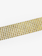 Лента с имитацией страз, 4 см, 9±1 м, цвет золотой - Фото 2