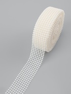 Лента с имитацией жемчуга, 4 см, 9±1 м, белая - Фото 1