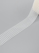 Лента с имитацией жемчуга, 4 см, 9±1 м, белая - Фото 2