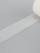 Лента с имитацией жемчуга, 4 см, 9±1 м, белая - Фото 3