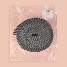 Лента с имитацией страз, 6 см, 9±1 м, цвет серебряный - Фото 4