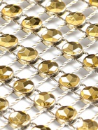 Лента с имитацией страз, 6 см, 9±1 м, цвет золотой - Фото 4