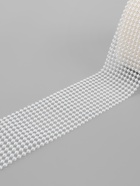 Лента с имитацией жемчуга, 6 см, 9±1 м, белая - Фото 4