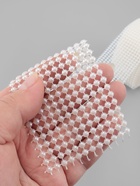 Лента с имитацией жемчуга, 6 см, 9±1 м, белая - Фото 6