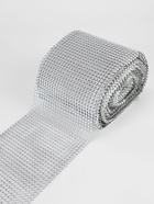 Лента с имитацией выпуклых страз, 11.5 см, 9±1 м, цвет серебряный - Фото 2