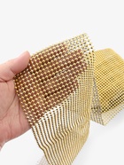 Лента с имитацией выпуклых страз, 11.5 см, 9±1 м, цвет золотой - Фото 5