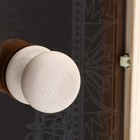 Дверь для бани «Берёзка», размер коробки 190 × 70 см, 6 мм, правая, круглая ручка, бронза - Фото 3