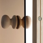 Дверь для бани «Берёзка», размер коробки 190 × 70 см, 6 мм, правая, круглая ручка, бронза - Фото 4