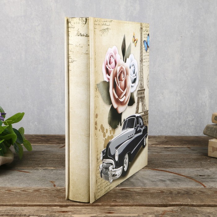 Фотоальбом на 500 фото 10х15 см "Башня, автомобиль и цветы" в коробке МИКС 33,5х30х5,5 см - фото 1896746120