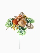 Еловая ветка декоративная «Зимнее волшебство. Сказка», 15 см, золото - Фото 3