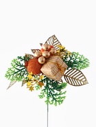 Еловая ветка декоративная «Зимнее волшебство. Сказка», 15 см, золото - Фото 4