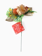 Еловая ветка декоративная «Зимнее волшебство. Сказка», 15 см, золото - Фото 6