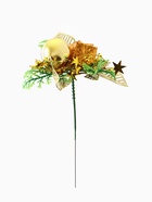 Еловая ветка декоративная «Зимнее волшебство. Сказка», 15 см, золото - Фото 4