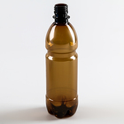 Бутылка одноразовая, 500 мл, ПЭТ, без крышки, цвет коричневый - Фото 1