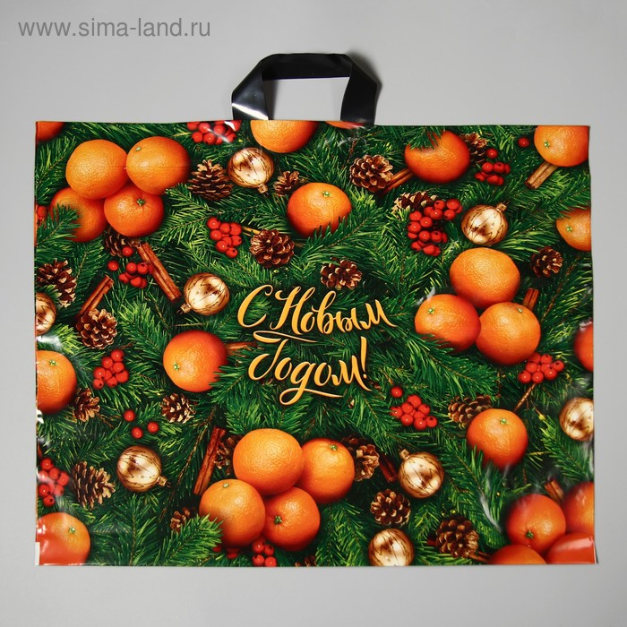 Пакет "Оранжевое настроение", полиэтиленовый с петлевой ручкой, 60 х 50 см, 70 мкм - Фото 1