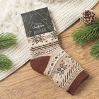 Носочки детские махровые MINAKU "Снежинки", размер 20, цвет бежевый (комплект 9 шт) - фото 27406735