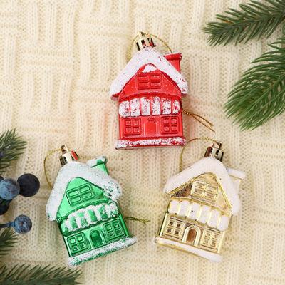 Ёлочные игрушки 3 шт. «Домик в снегу», 5.5×3.5 см, МИКС