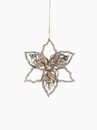 Ёлочная игрушка «Зимнее волшебство. Сияющая глазурь - цветок» пластик, 12.5×12.5 см, золото 4325467