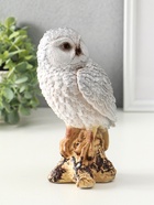 Фигурка полистоун «Сова на коряге», серебро, 9×12×19 см - Фото 2