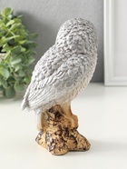 Фигурка полистоун «Сова на коряге», серебро, 9×12×19 см - Фото 3