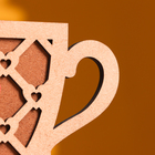 Кашпо деревянное 18.3×8.1×11 см уникальное "Чашечка чая, с сердцем", морёный - Фото 5