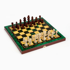 Настольная игра 3 в 1 "Малахит": шахматы, шашки, нарды, дерево 40 х 40 см - Фото 2