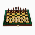 Настольная игра 3 в 1 "Малахит": шахматы, шашки, нарды, дерево 40 х 40 см - Фото 3
