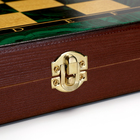 Настольная игра 3 в 1 "Малахит": шахматы, шашки, нарды, дерево 40 х 40 см - Фото 8