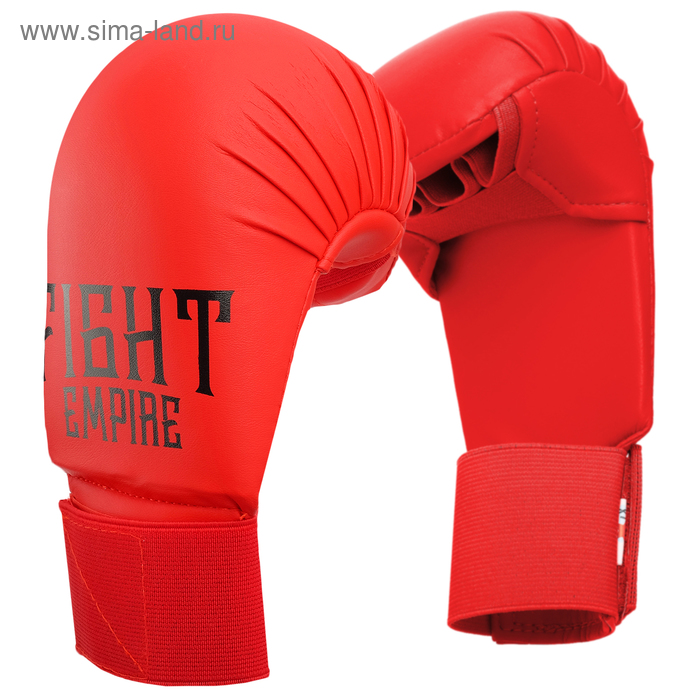 Перчатки для карате FIGHT EMPIRE, размер XL, цвет красный - Фото 1