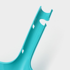 Веник для пола Disco, с совком, 8×19×58 см, бирюзовый - Фото 3