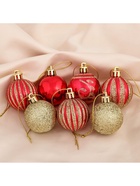 Ёлочные игрушки «Салют торжества», шары новогодние, d=4 см, набор 40 шт., красно-золотой - Фото 2
