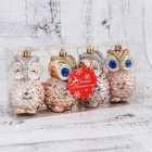 Ёлочные игрушки 4 шт. «Зимнее волшебство. Совушки» пластик, 7×4.5 см - Фото 3