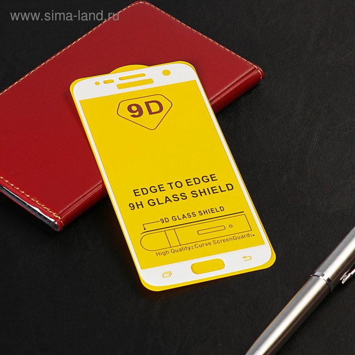 Защитное стекло 9D LuazON для Samsung Galaxy S7, полный клей, 0.33 мм, 9Н, белое - Фото 1